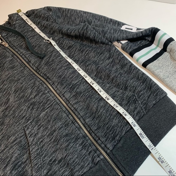 PINK Victoria's Secret Hoodie Zip-Up Sweatshirt Heather Gray - Picture 10 of 13